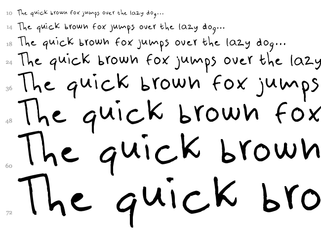 Teenishly beautiful font waterfall